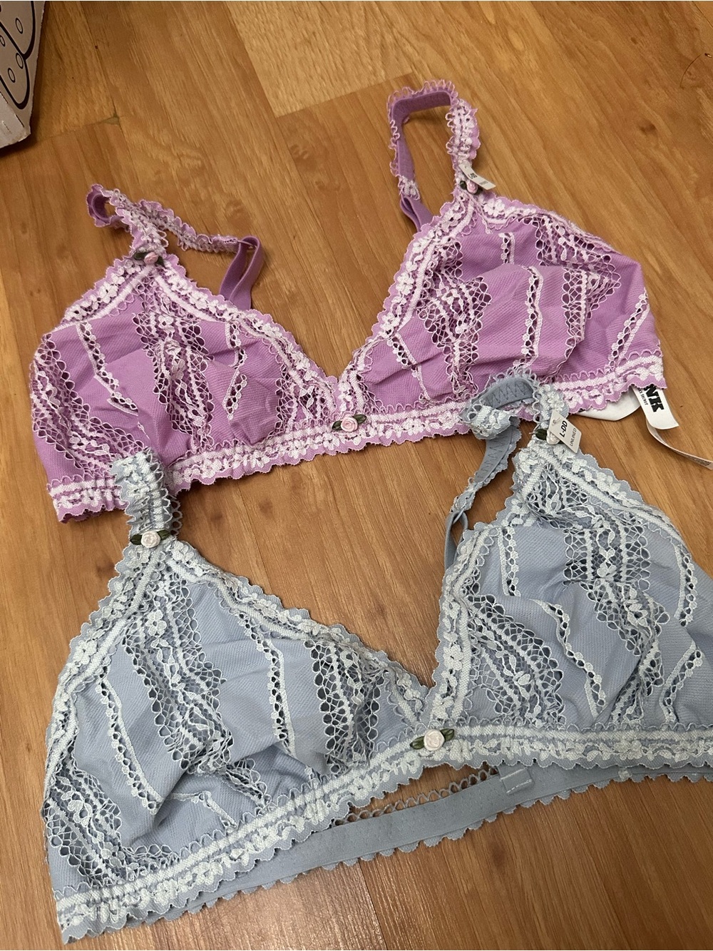 VS pink bralettes